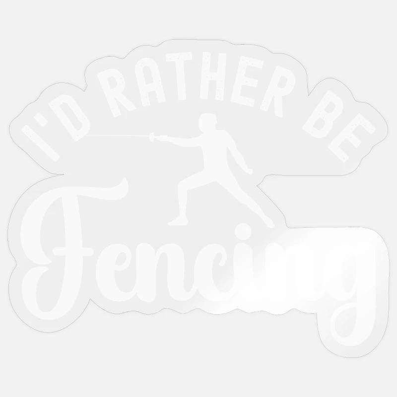 Fechten Fechter - Sticker Größe S (10 x 10 cm) - Transparent glänzend