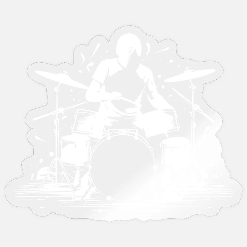 Graphiques Drummer Sticker taille S (10 x 10 cm)