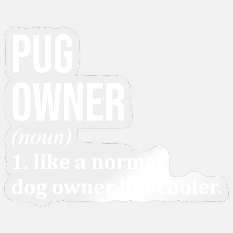 Pug - Sticker size S (10 x 10 cm) - transparent glossy