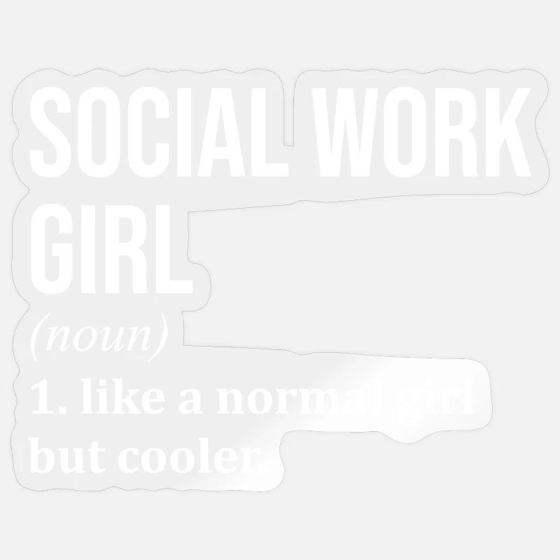 Social Work - Sticker size S (10 x 10 cm) - transparent glossy