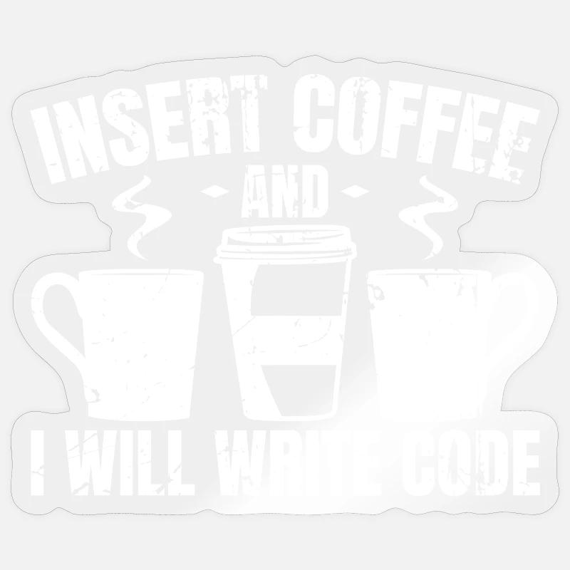 Programmeur Blagues drôles - Sticker taille S (10 x 10 cm) - brillant transparent