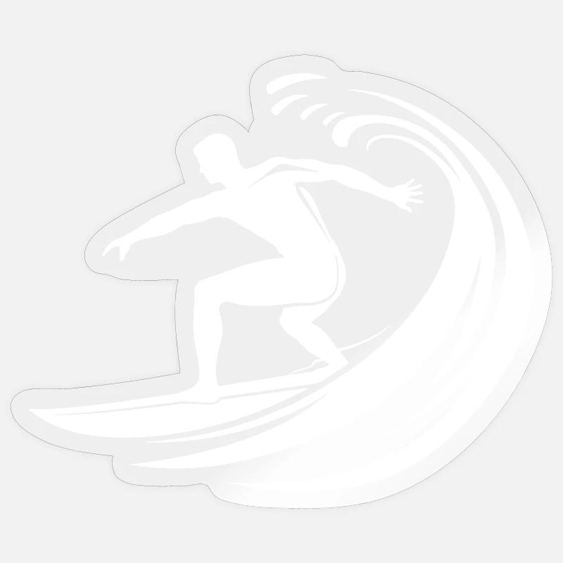 Logo de surf Sticker taille S (10 x 10 cm)
