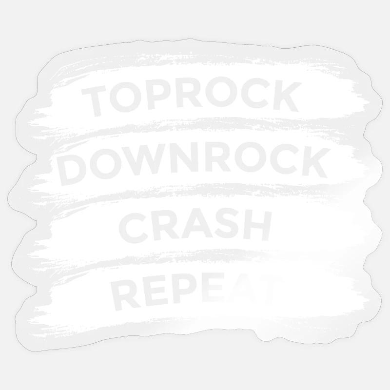 Breakdance Techniques - Sticker size S (10 x 10 cm) - transparent glossy