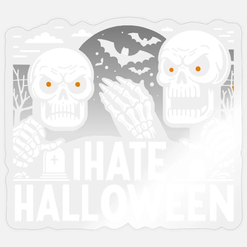 Dark Gothic Halloween Skeleton Design Sticker size S (10 x 10 cm)