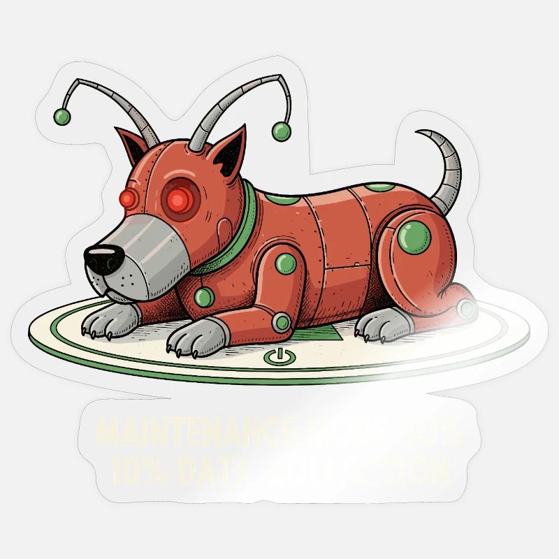 Maintenance Mode: Collect Data - Sticker size S (10 x 10 cm) - transparent glossy