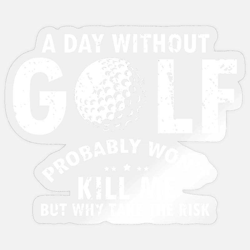 Warning Might Start Talking About Golf Anytime Sticker size S (10 x 10 cm)