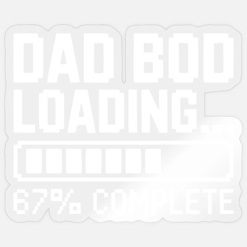 Chargement de Dad Bod - Sticker taille S (10 x 10 cm) - brillant transparent
