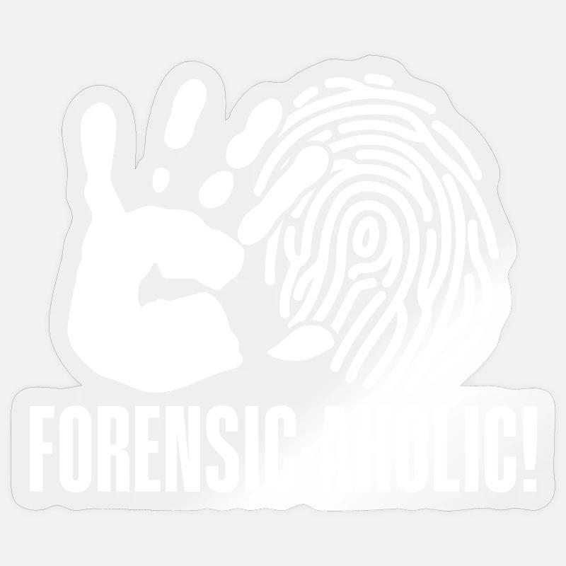 Forensic Analyst Forensic-Aholic Squad Crime Lab Sticker Größe S (10 x 10 cm)
