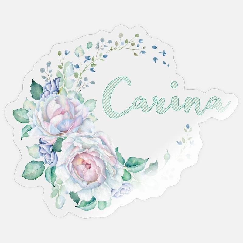 Pour Carina - Sticker taille S (10 x 10 cm) - brillant transparent