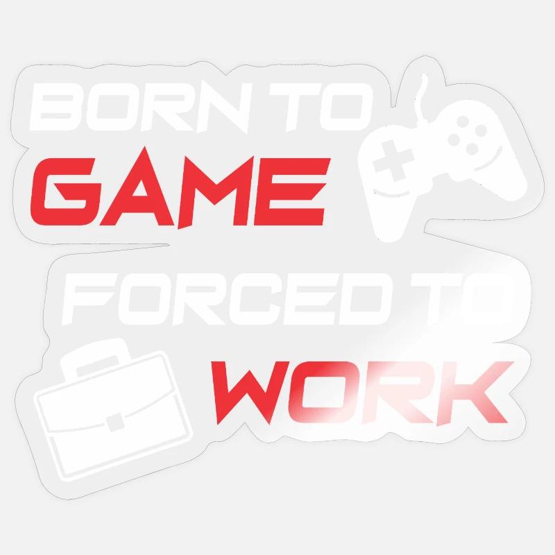 Gamer Work Ethic Graphic Tee Sticker size S (10 x 10 cm)