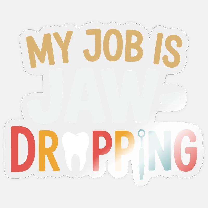 Dental Lab Technician Tools Design  - Sticker size S (10 x 10 cm) - transparent glossy