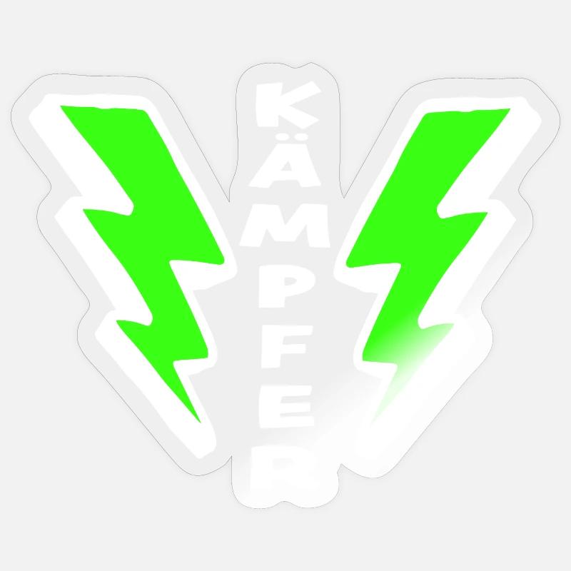 Combattant - Sticker taille S (10 x 10 cm) - brillant transparent