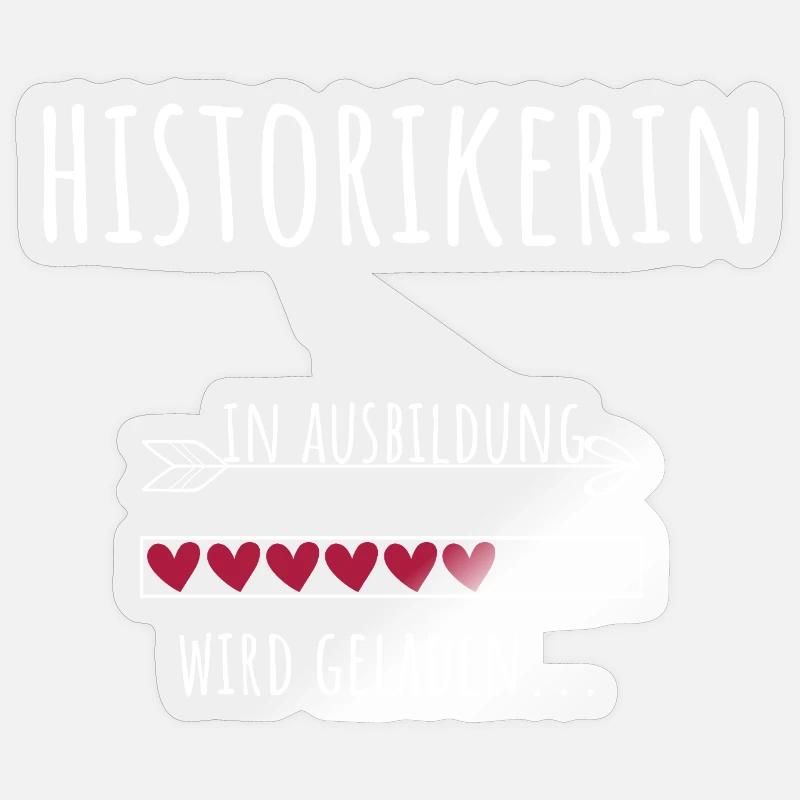 Historikerin Studentin Beruf Ausbildung - Sticker Größe S (10 x 10 cm) - Transparent glänzend