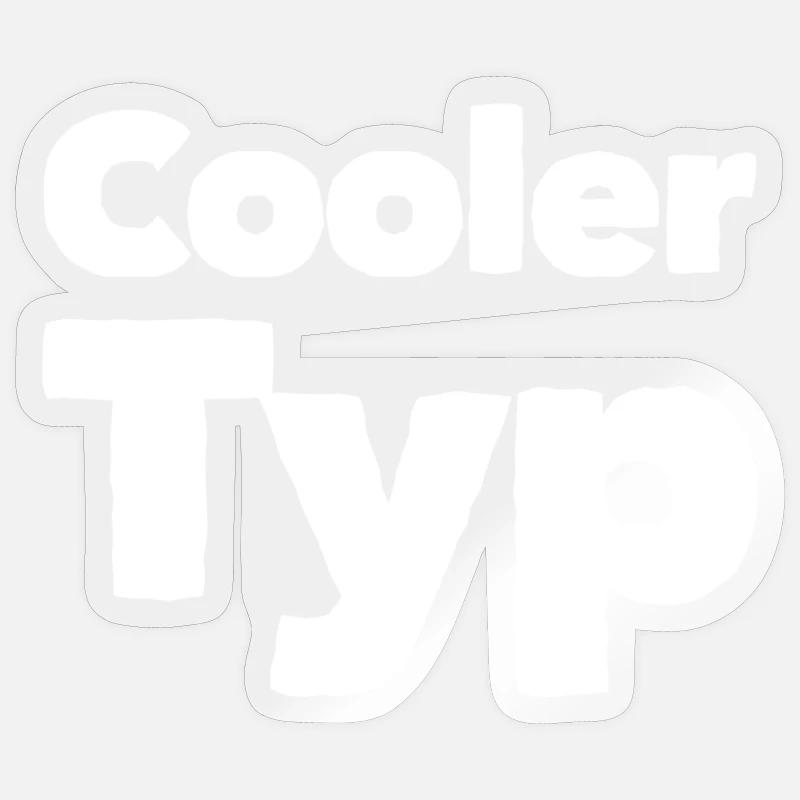cool guy - Sticker size S (10 x 10 cm) - transparent glossy