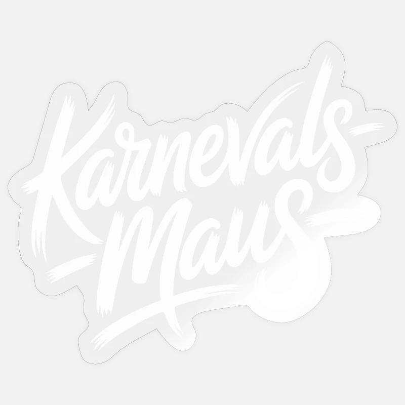 Karnevalsmaus Karneval Köln Kölner Karnevals Maus - Sticker Größe S (10 x 10 cm) - Transparent glänzend