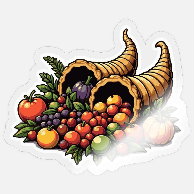 Récolte d’automne Cornucopia Sticker taille S (10 x 10 cm)