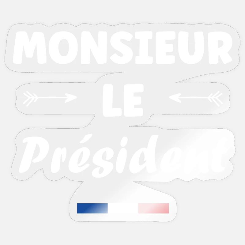 Präsident - Sticker Größe S (10 x 10 cm) - Transparent glänzend