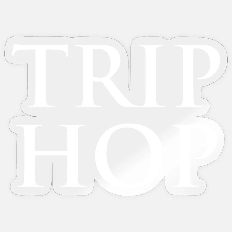 Trip Hop Bold Monogramm - Sticker Größe S (10 x 10 cm) - Transparent glänzend