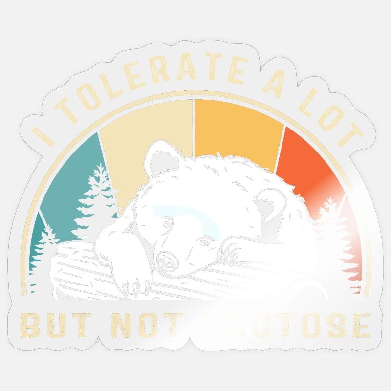 Milk Allergy Lactose Intolerance Flatulence - Sticker size S (10 x 10 cm) - transparent glossy