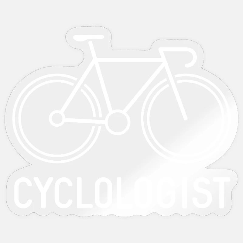 Cyclologist - Sticker size S (10 x 10 cm) - transparent glossy