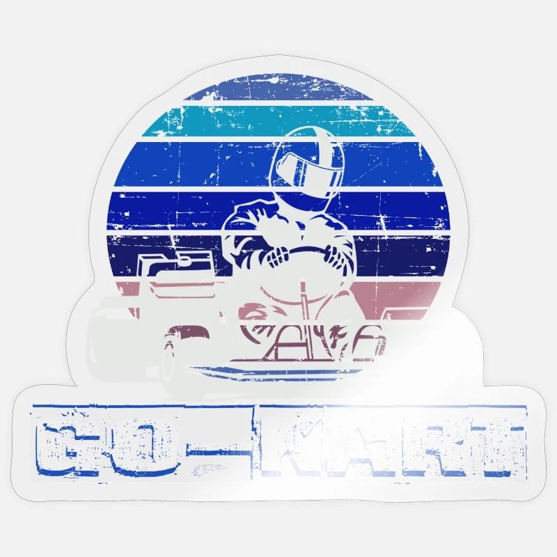 Kart - Sticker Größe S (10 x 10 cm) - Transparent glänzend