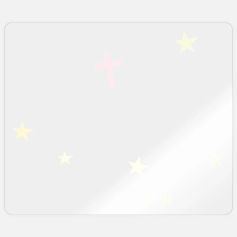 Croix dans le ciel étoilé - Sticker taille S (10 x 10 cm) - brillant transparent