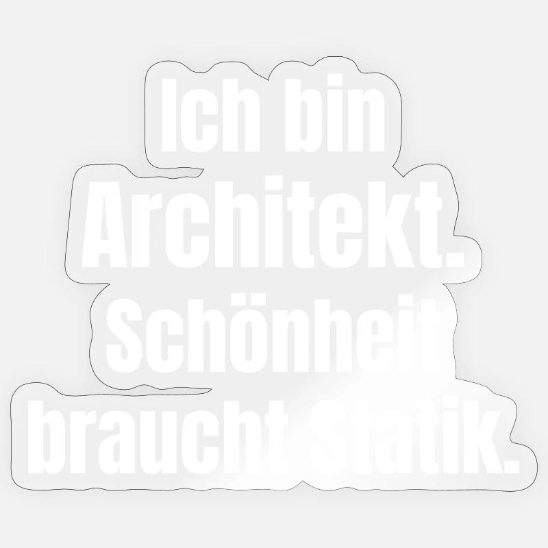 Architectural Statement: Beauty with Statics Sticker size S (10 x 10 cm)