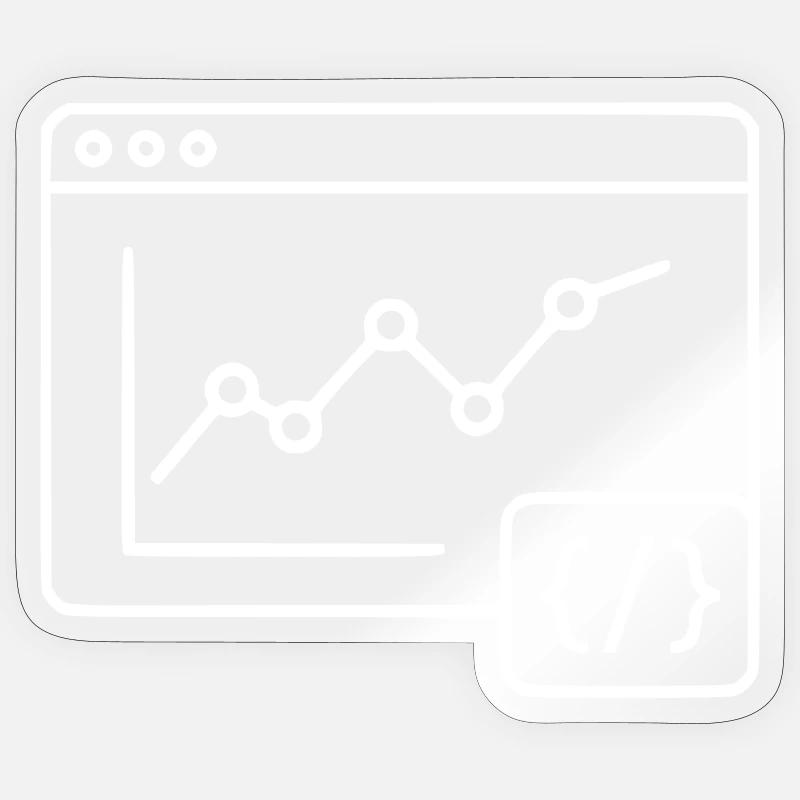Web Analyse Chart Coding Browser Vektor Sticker Größe S (10 x 10 cm)