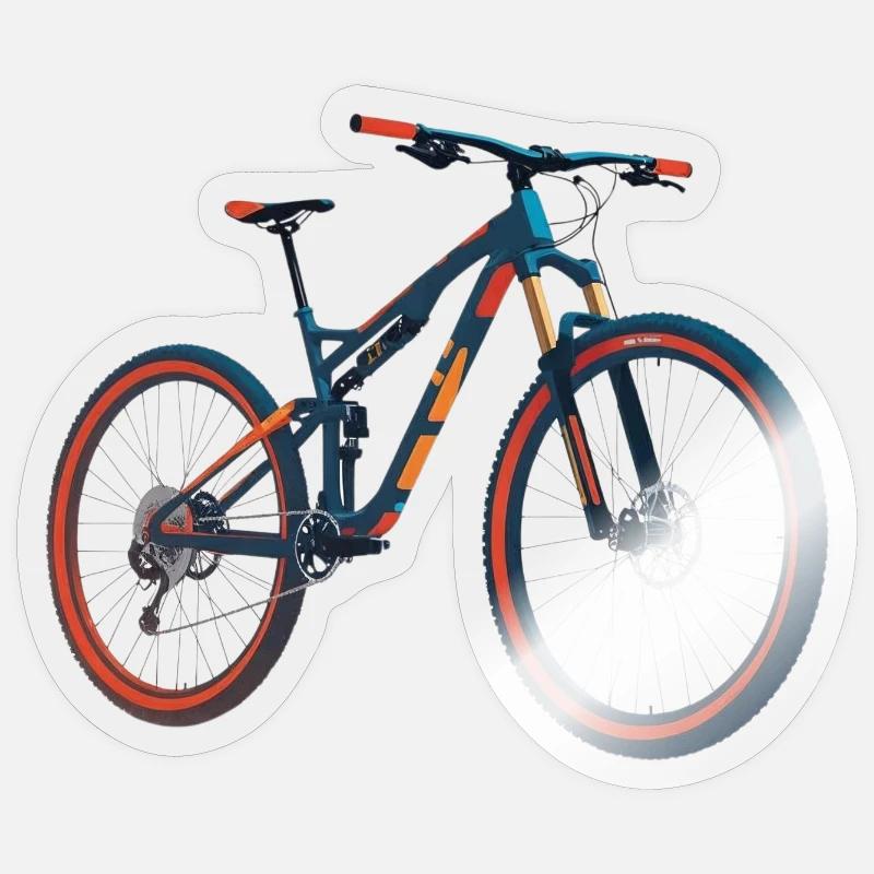 MTB Fully - Sticker size S (10 x 10 cm) - transparent glossy