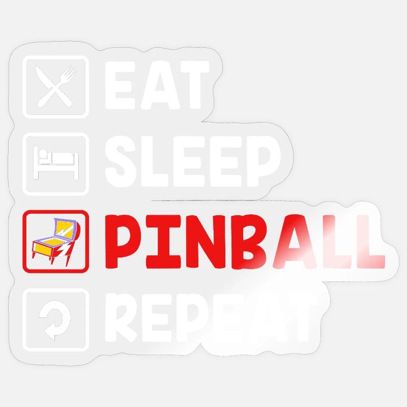 Pinball Flipper - Sticker Größe S (10 x 10 cm) - Transparent glänzend