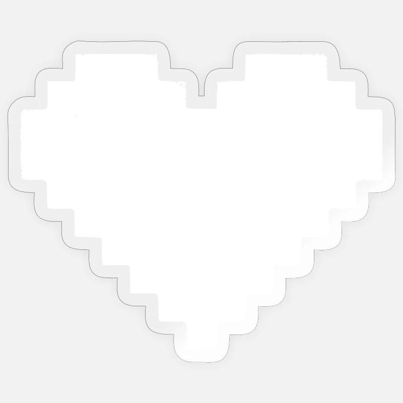 Pixel Herz 8-Bit Leben Sticker Größe S (10 x 10 cm)