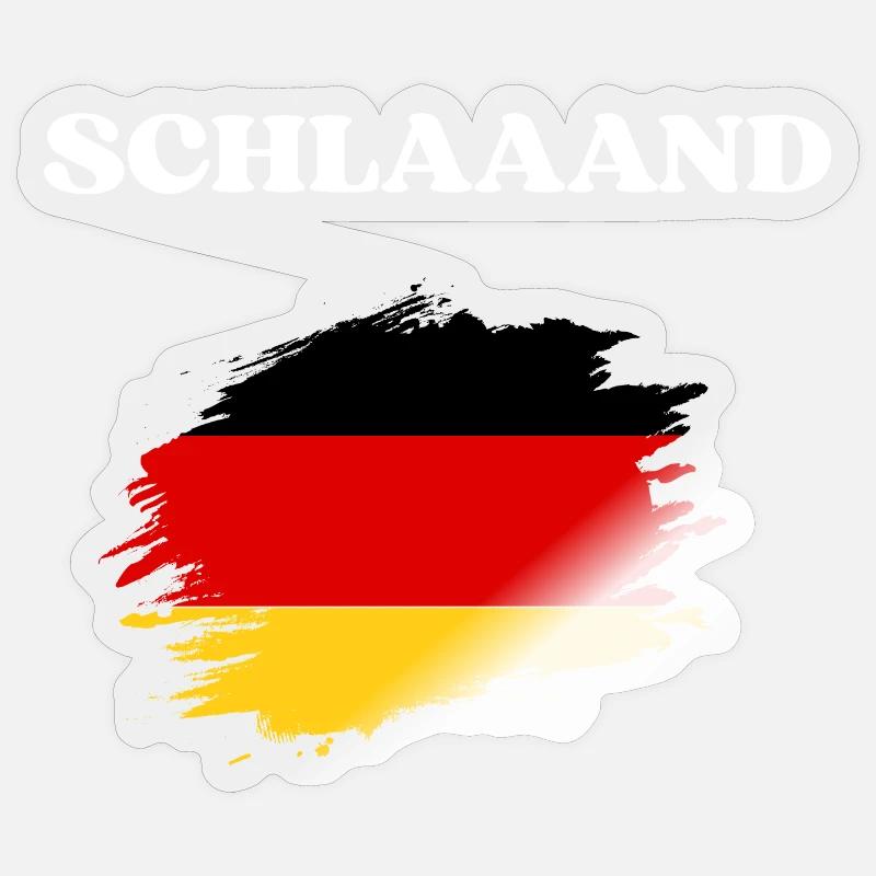 SCHLAAAND - Sticker Größe S (10 x 10 cm) - Transparent glänzend