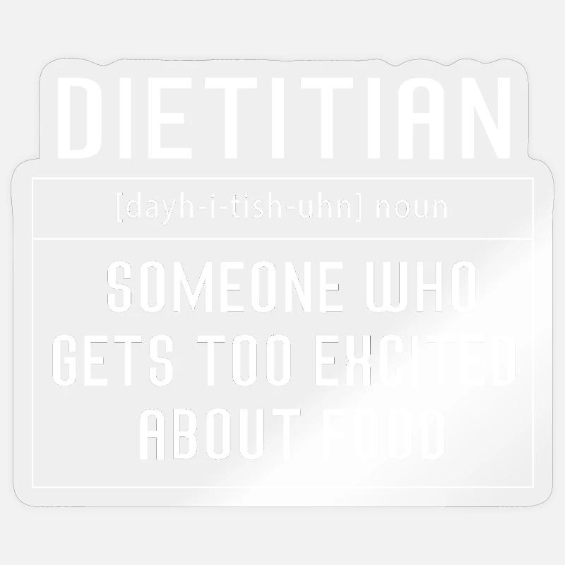 Diät Diätassistent Definition - Sticker Größe S (10 x 10 cm) - Transparent glänzend