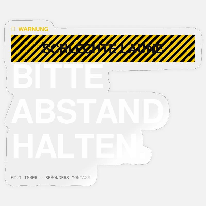 BITTE ABSTAND HALTEN Warnhinweis Sticker Größe S (10 x 10 cm)