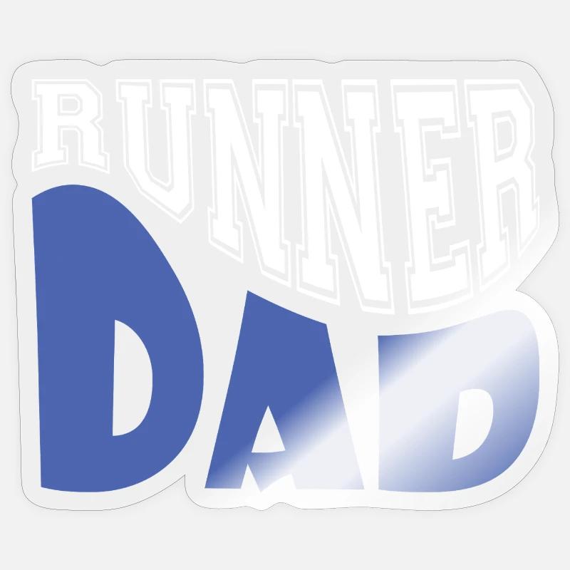 runner dad Sticker size S (10 x 10 cm)