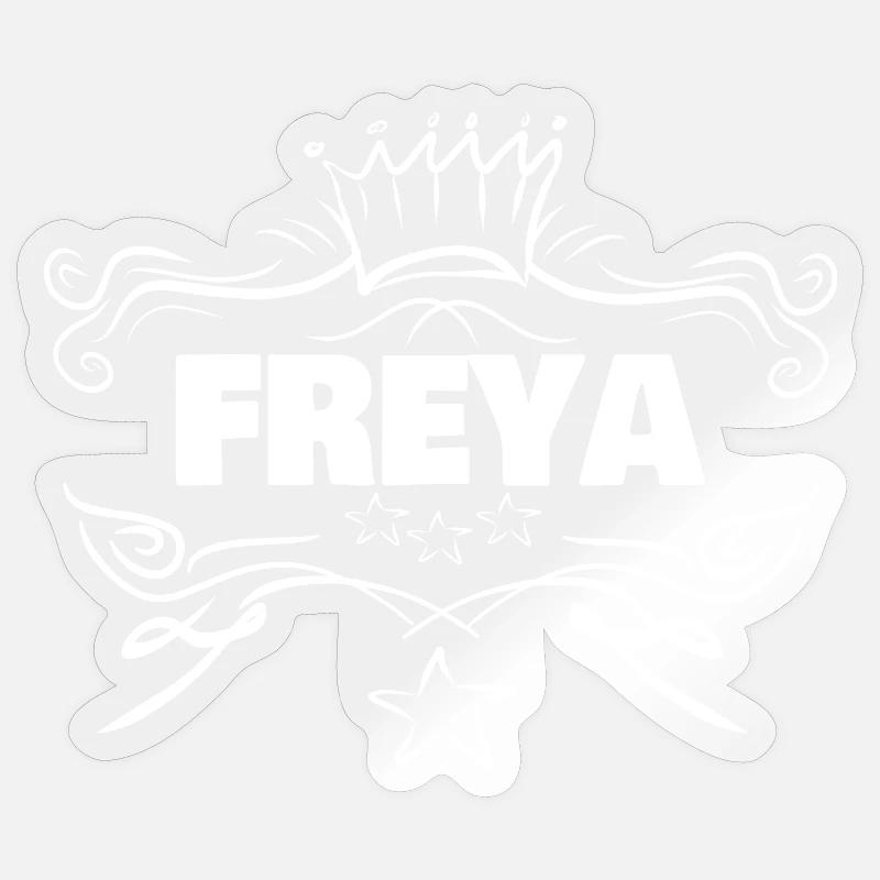 Freya - Sticker Größe S (10 x 10 cm) - Transparent glänzend