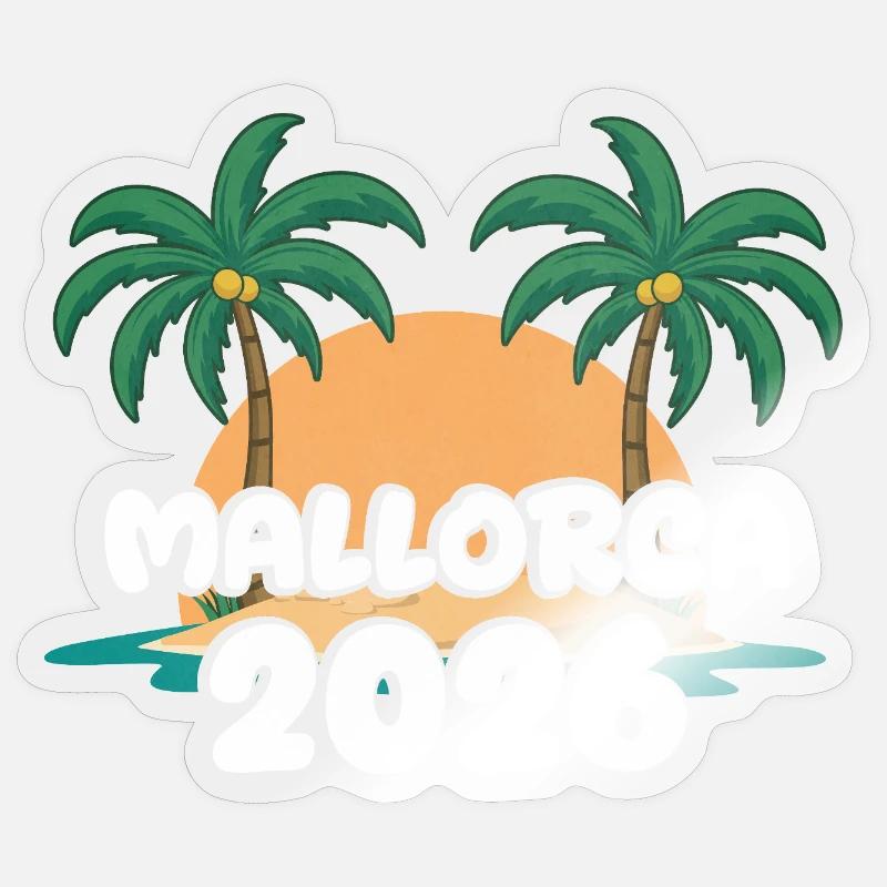 Mallorca 2026 - Sticker Größe S (10 x 10 cm) - Transparent glänzend