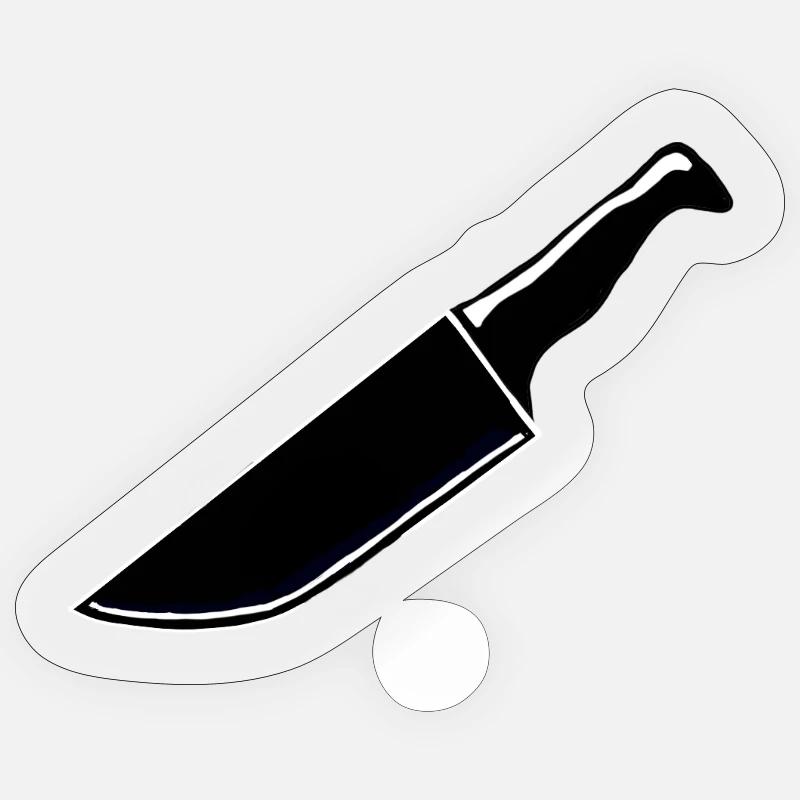 Couteau bien aiguisé - Sticker taille S (10 x 10 cm) - brillant transparent