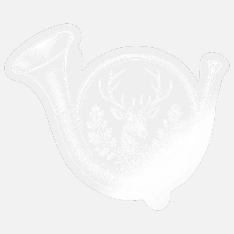 bugle - Sticker size S (10 x 10 cm) - transparent glossy