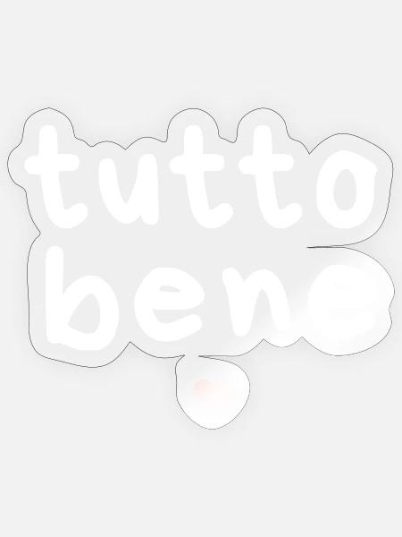 Tutto Bene Motiv - Sticker Größe S (10 x 10 cm) - Transparent glänzend
