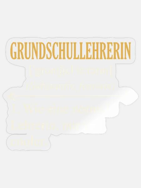 Grundschullehrerin Definition - Nur viel cooler - Sticker Größe S (10 x 10 cm) - Transparent glänzend