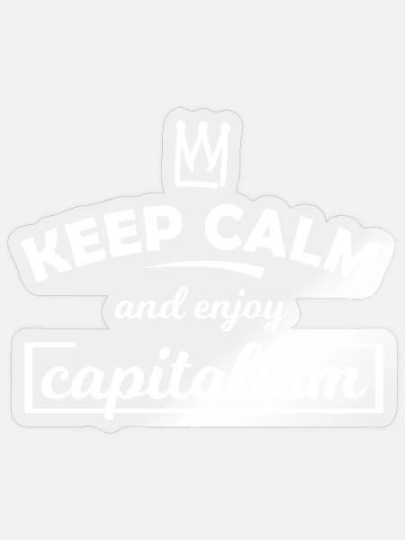 Kapitalismus und Investoren - Sticker Größe S (10 x 10 cm) - Transparent glänzend