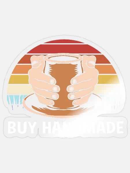 Töpferei - Sticker Größe S (10 x 10 cm) - Transparent glänzend