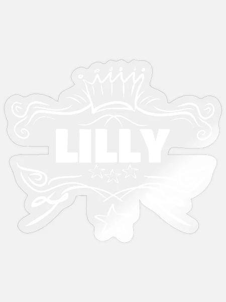 Geschenk für Lilly - Sticker Größe S (10 x 10 cm) - Transparent glänzend