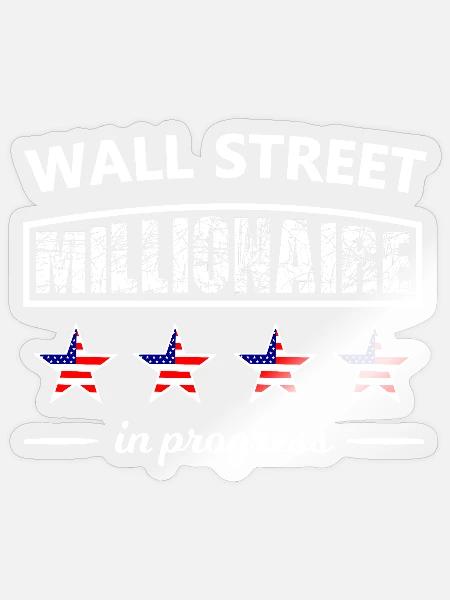 Wall Street Millionär - Sticker Größe S (10 x 10 cm) - Transparent glänzend
