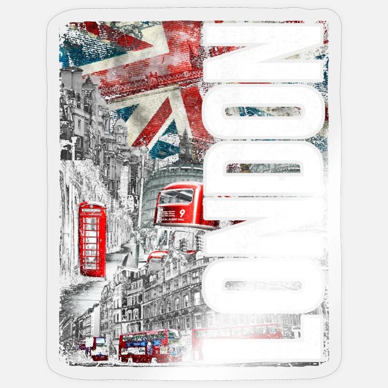 London Collage: Flags, Buses & Bricks Sticker size S (10 x 10 cm)