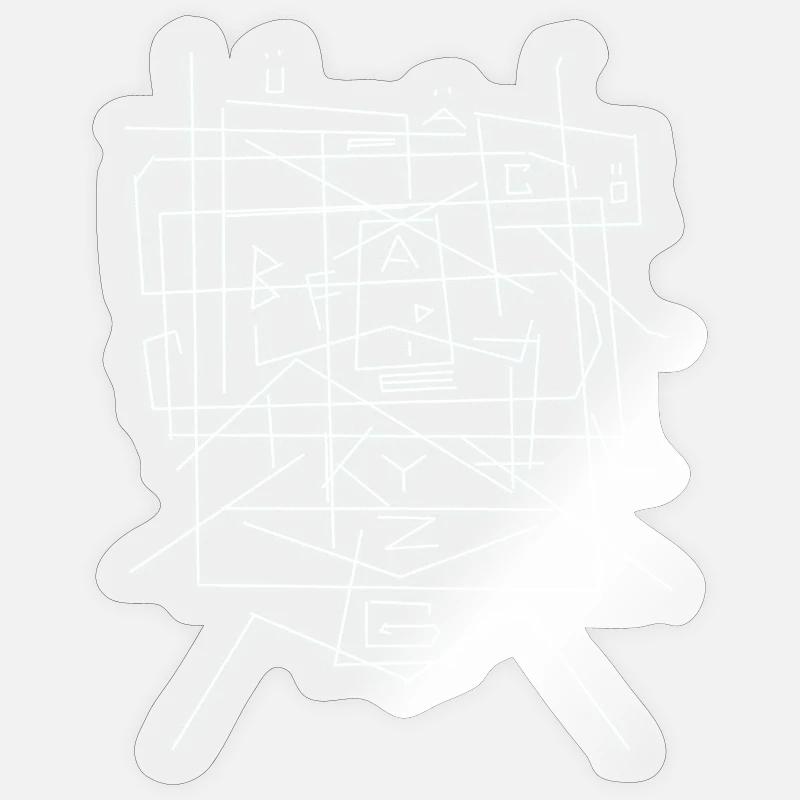 Alphabet character pattern ABC Sticker size S (10 x 10 cm)