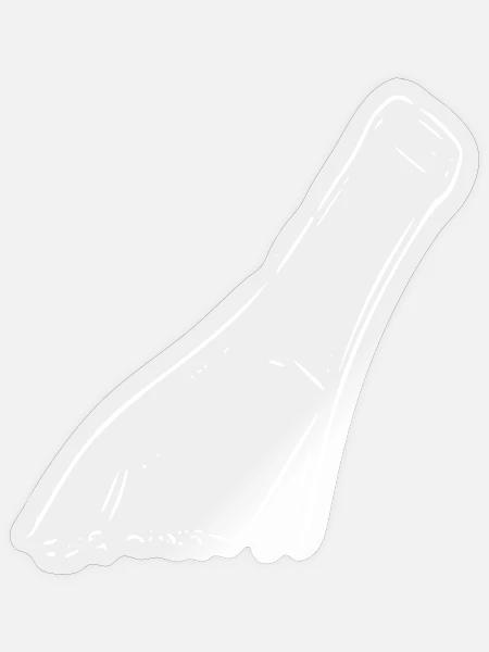 Weinflasche Strichzeichnung - Sticker Größe S (10 x 10 cm) - Transparent glänzend