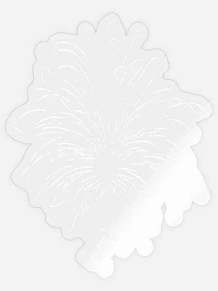 Schwarzweiß Feuerwerk-Explosion - Sticker Größe S (10 x 10 cm) - Transparent glänzend