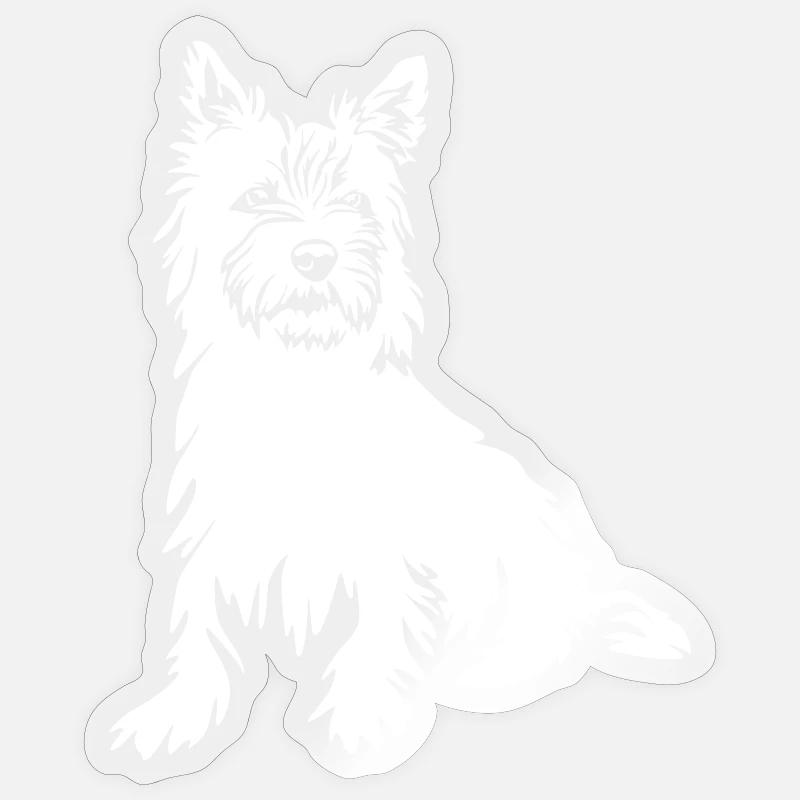 Cairn Terrier "Black Edition" - Sticker taille S (10 x 10 cm) - brillant transparent